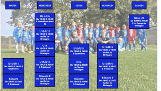 Planning entrainements saison 2025-2026